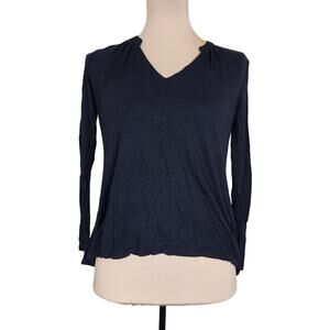 Old Navy XS Black V-Neck Half Sleeve Shirt Top